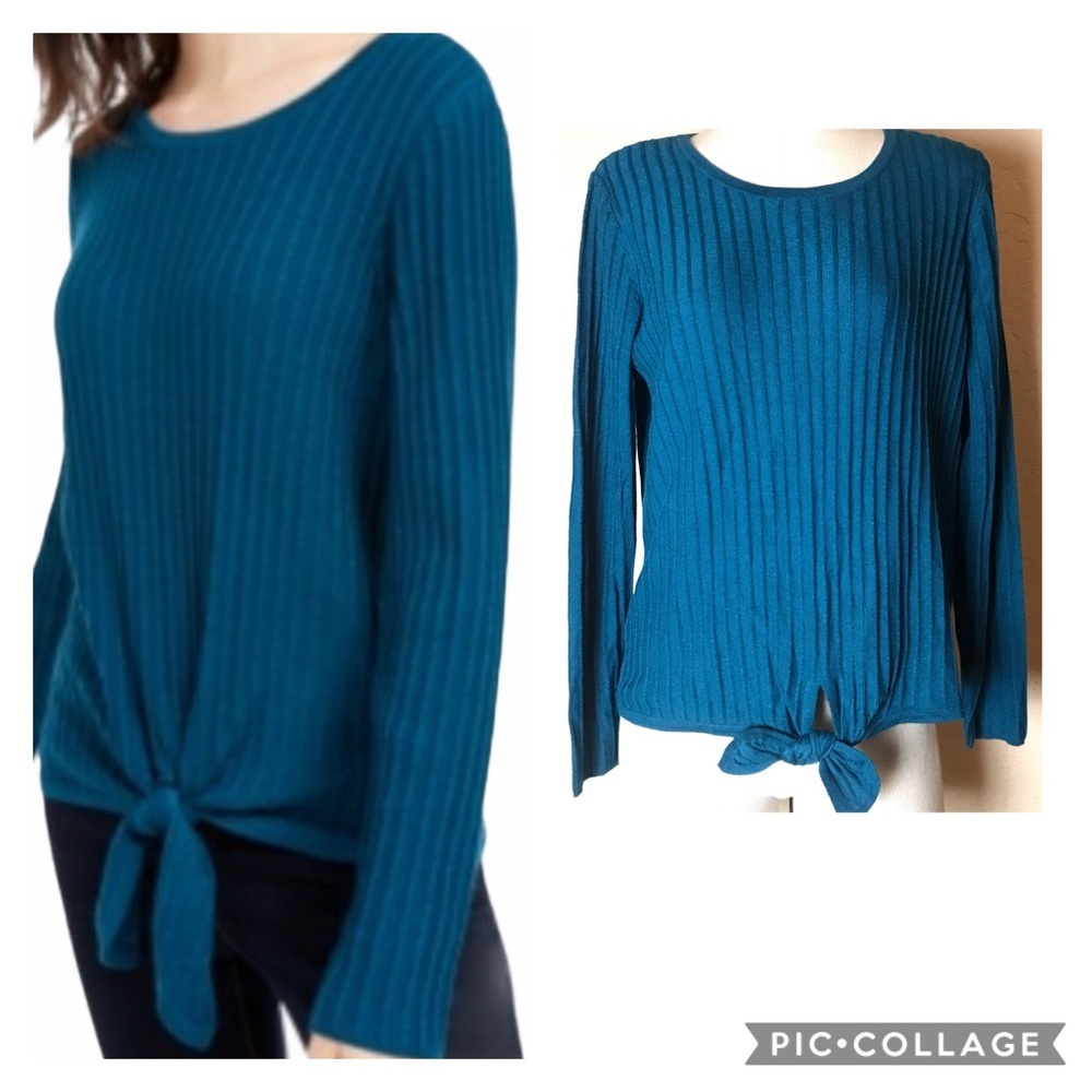 I.N.C. Light Weight Knotted Style Ribbed Sweater L